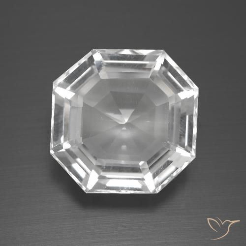 12.29ct Natürlicher Klares Weiß Quarz, Smaragdschliff, VVS-VS