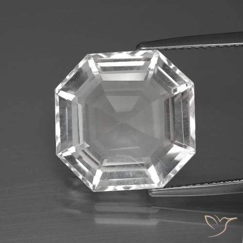 12.34ct Natürlicher Klares Weiß Quarz, Smaragdschliff, VVS