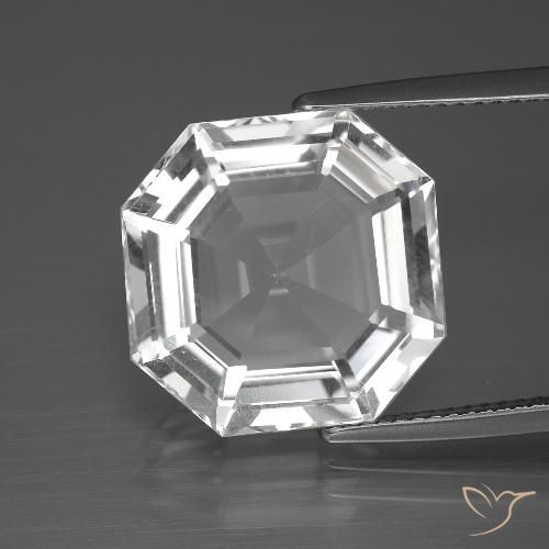12.21ct Natürlicher Klares Weiß Quarz, Smaragdschliff, VVS