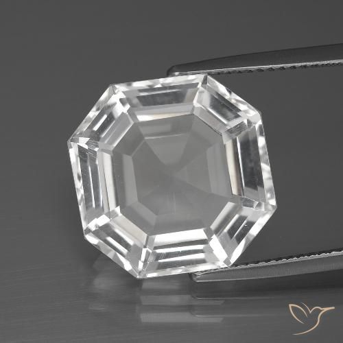 12.51ct Natürlicher Klares Weiß Quarz, Smaragdschliff, VVS