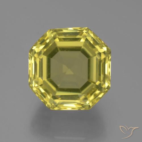 17.30ct Natürlicher Ananas Gelb Quarz, Smaragdschliff, VVS