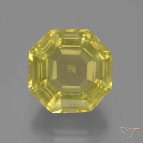 16.24ct Natürlicher Mittelgelb Quarz, Smaragdschliff, VS