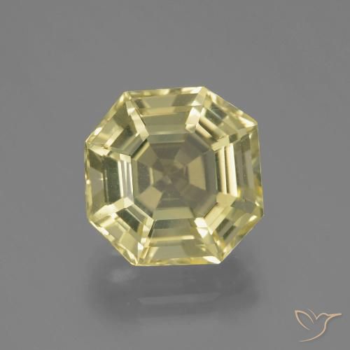 6.27ct Natürlicher Laguna Gelb Quarz, Smaragdschliff, VVS-VS