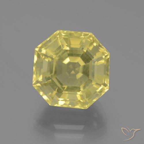8.23ct Natürlicher Sehr blasses Gelb Quarz, Smaragdschliff, VVS
