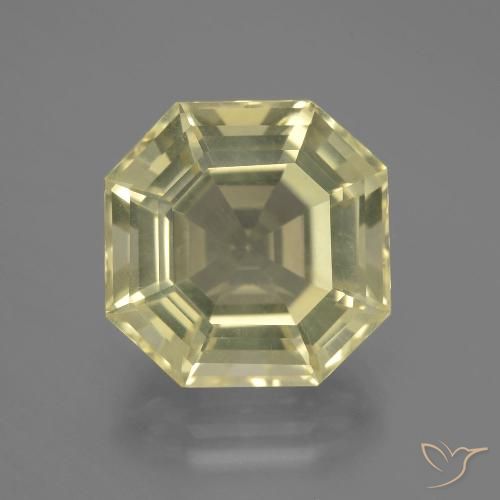 11.54ct Natürlicher Mittelhelles Gelb Quarz, Smaragdschliff, VVS