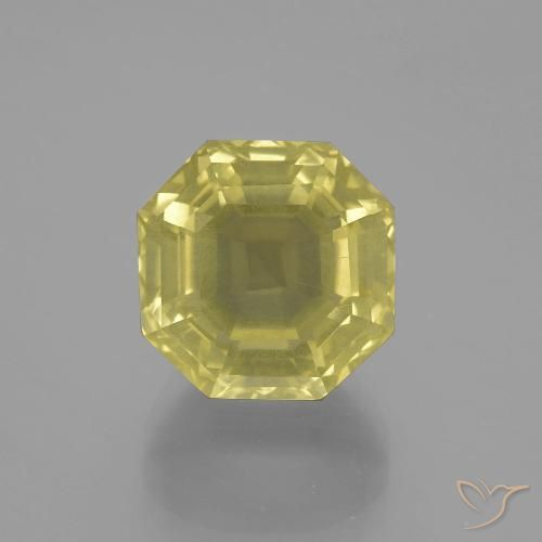 9.99ct Natürlicher Mittelgelb Quarz, Smaragdschliff, VS