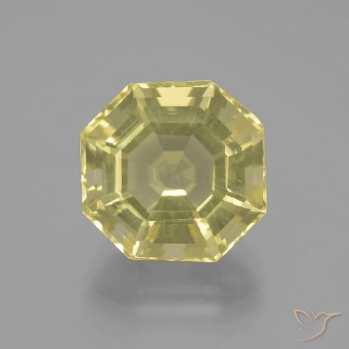 9.55ct Natürlicher Laguna Gelb Quarz, Smaragdschliff, VVS