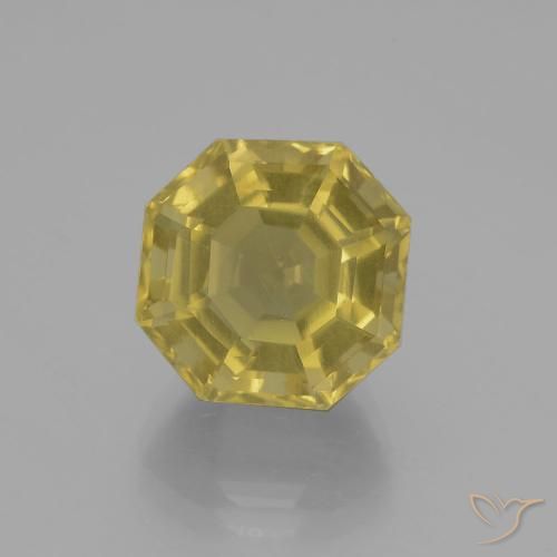 9.41ct Natürlicher Dijon Gelb Quarz, Smaragdschliff, VS