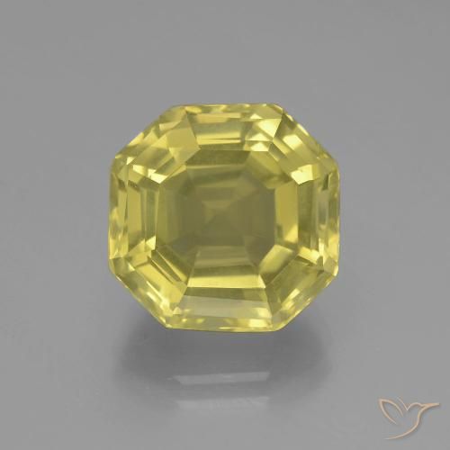 6.52ct Natürlicher Blasses Gelb Quarz, Smaragdschliff, VVS-VS