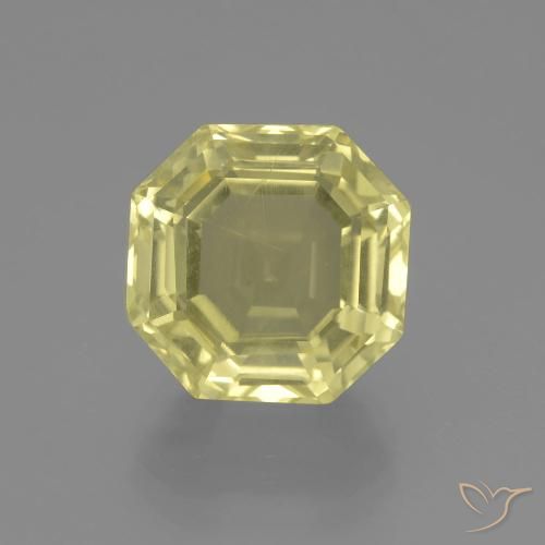5.57ct Natürlicher Laguna Gelb Quarz, Smaragdschliff, VVS