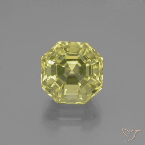 4.55ct Natürlicher hellgelb Quarz, Smaragdschliff, VVS