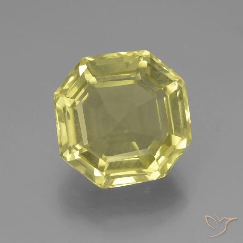 7.70ct Natürlicher Laguna Gelb Quarz, Smaragdschliff, VVS