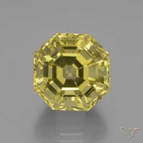 16.49ct Natürlicher Mittelhelles Gelb Quarz, Smaragdschliff, VVS-VS