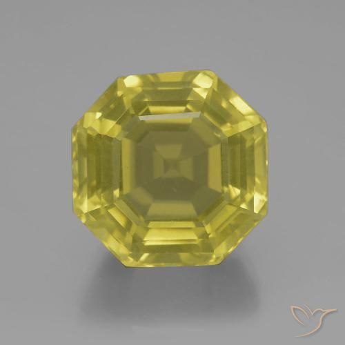 19.09ct Natürlicher Mittelgelb Quarz, Smaragdschliff, VVS-VS