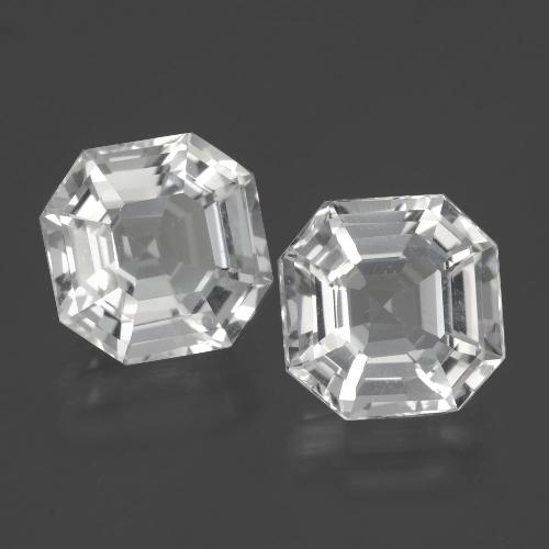 8,23 ct natürliche weißer Quarz-Edelsteine, Smaragdschliff, VVS