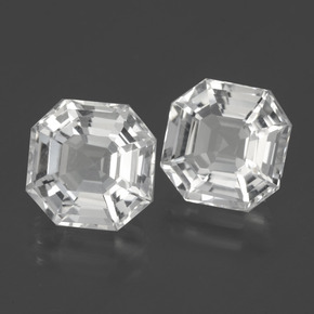 8,23 ct natürliche weißer Quarz-Edelsteine, Smaragdschliff, VVS