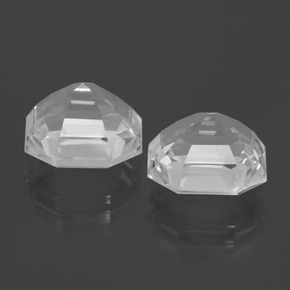 8,23 ct natürliche weißer Quarz-Edelsteine, Smaragdschliff, VVS