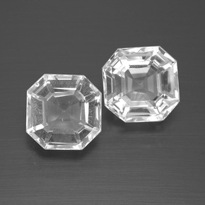  ct natürliche weißer Quarz-Edelsteine, Smaragdschliff, VVS