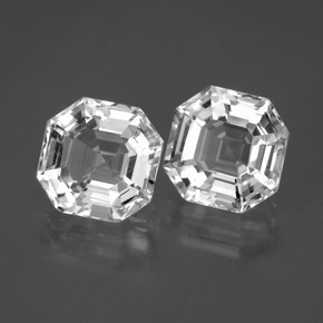 9.79 ct natürliche Klares Weiß Quarz-Edelsteine, Smaragdschliff, VVS-VS