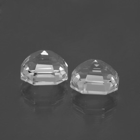 9.79 ct natürliche Klares Weiß Quarz-Edelsteine, Smaragdschliff, VVS-VS