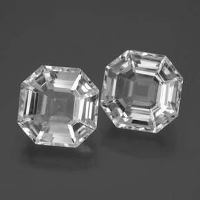 13.79 ct natürliche Weiß Quarz-Edelsteine, Smaragdschliff, VVS