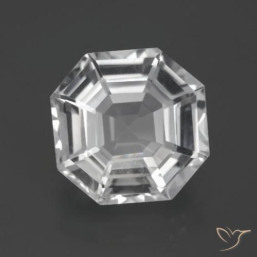 9.73ct Natürlicher Klares Weiß Quarz, Smaragdschliff, VVS-VS