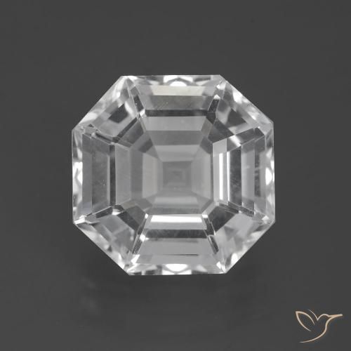 9.63ct Natürlicher Klares Weiß Quarz, Smaragdschliff, VVS-VS