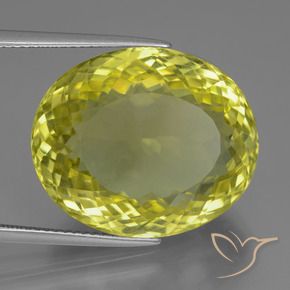 9,17 ctw natürlicher Mittelgelb Quarz, Oval, VVS