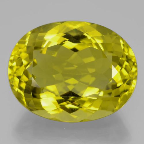 35.13ct Natürlicher Lebhaftes Gelb Quarz, Oval, VVS