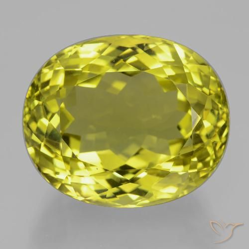 37.71ct Natürlicher Mittelgelb Quarz, Oval, VVS