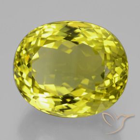 9,17 ctw natürlicher Mittelgelb Quarz, Oval, VVS