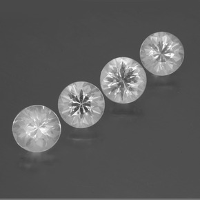  ct natürliche Weiß Quarz-Edelsteine, Rund Schliff, VVS-VS