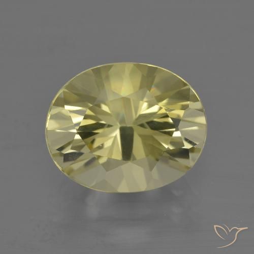 4.27ct Natürlicher Blasses Gelb Quarz, Oval, VVS