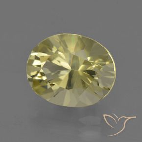 9,17 ctw natürlicher Blasses Gelb Quarz, Oval, VVS