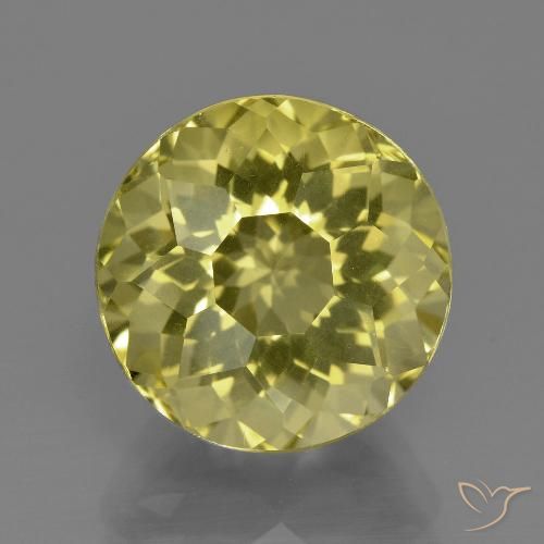 6.60ct Natürlicher Helles Gold-Gelb Quarz, Runden, VVS