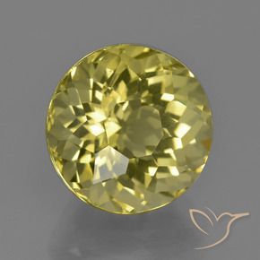 9,17 ctw natürlicher Helles Gold-Gelb Quarz, Runden, VVS
