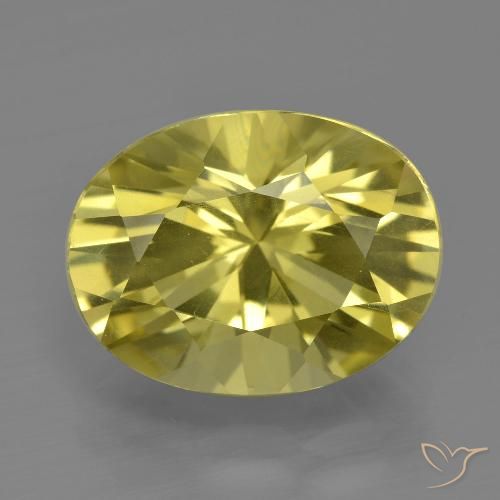 6.43ct Natürlicher hellgelb Quarz, Oval, VVS-VS