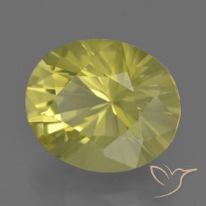 9,17 ctw natürlicher Mittelgelb Quarz, Oval, VVS-VS
