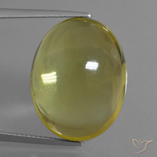 26.79ct Natürlicher hellgelb Quarz, Oval, Transparent
