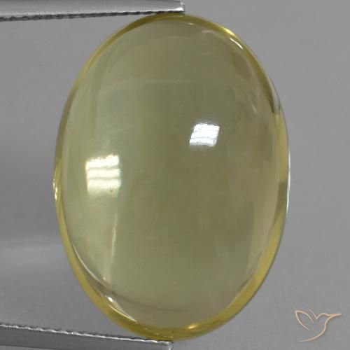 28.84ct Natürlicher Helles Gold-Gelb Quarz, Oval, Transparent