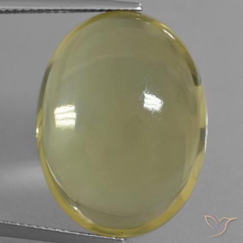 32.66ct Natürlicher hellgelb Quarz, Oval, Transparent
