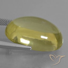 9,17 ctw natürlicher hellgelb Quarz, Oval, Transparent