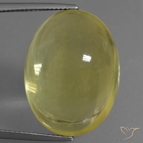 36.38ct Natürlicher hellgelb Quarz, Oval, Transparent