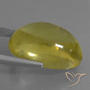 9,17 ctw natürlicher hellgelb Quarz, Oval, Transparent