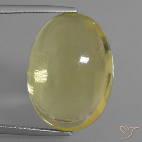 27.59ct Natürlicher Helles Ananasgelb Quarz, Oval, Transparent