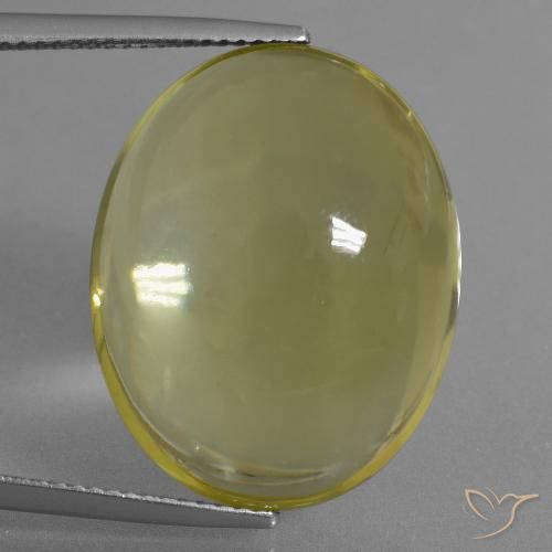 28.53ct Natürlicher hellgelb Quarz, Oval, Transparent