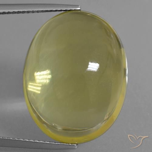 34.30ct Natürlicher hellgelb Quarz, Oval, Transparent
