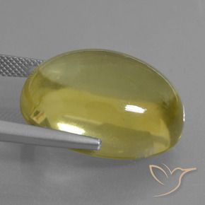 9,17 ctw natürlicher hellgelb Quarz, Oval, Transparent