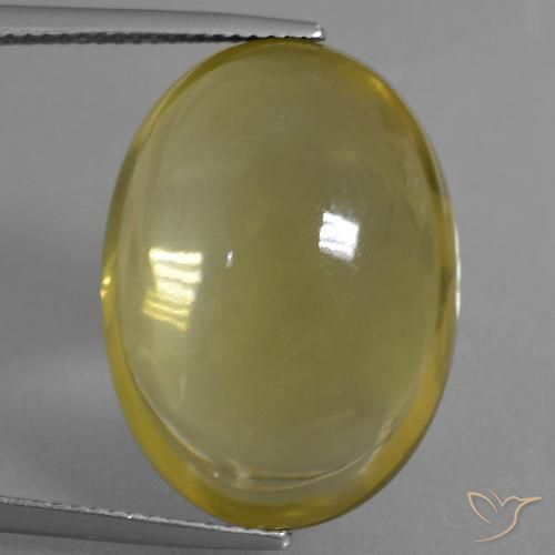 29.10ct Natürlicher Bräunliches Gelb Quarz, Oval, Transparent