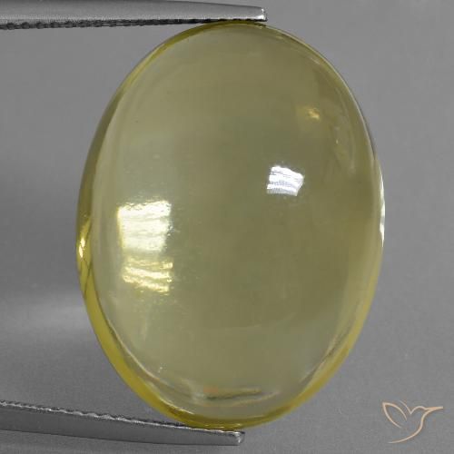 32.95ct Natürlicher Dunkel gelb Quarz, Oval, Transparent